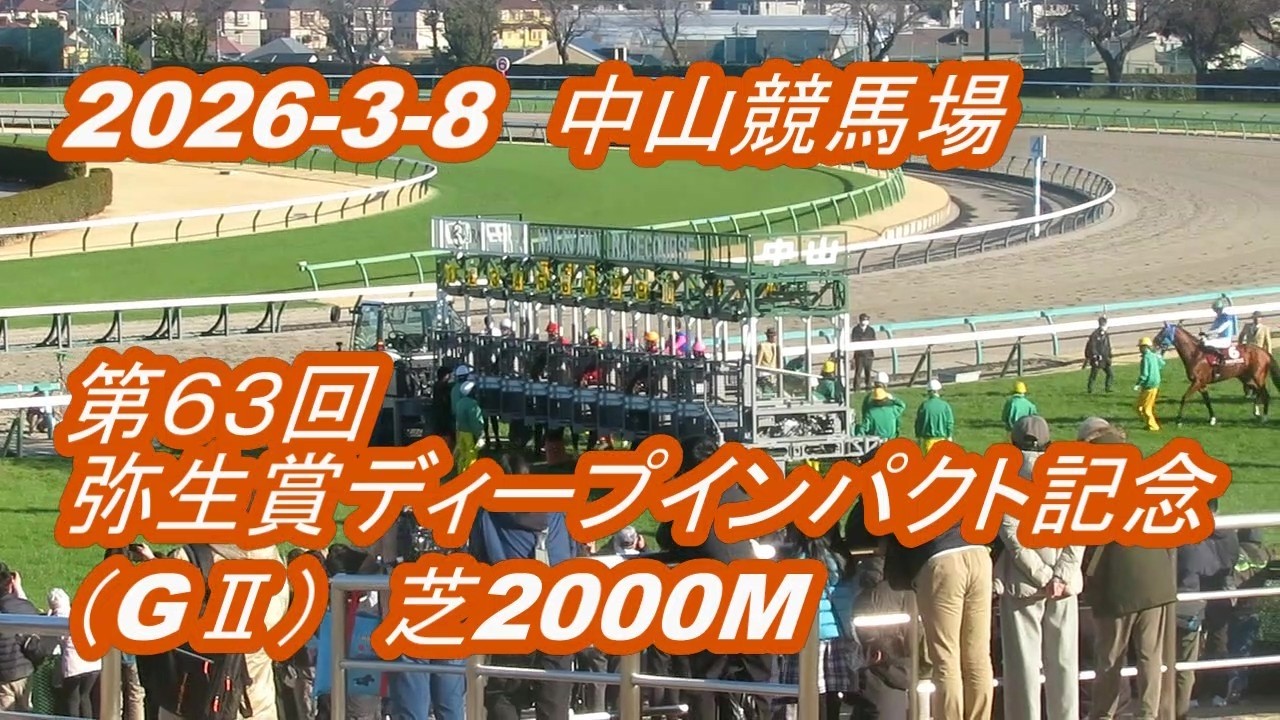 【LIVE】中山競馬場◆第６３回弥生賞ディープインパクト記念（GⅡ）芝２０００M