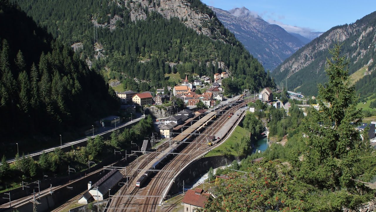 Bahnverkehr am Gotthard - Unterwegs zwischen Amsteg und Göschenen