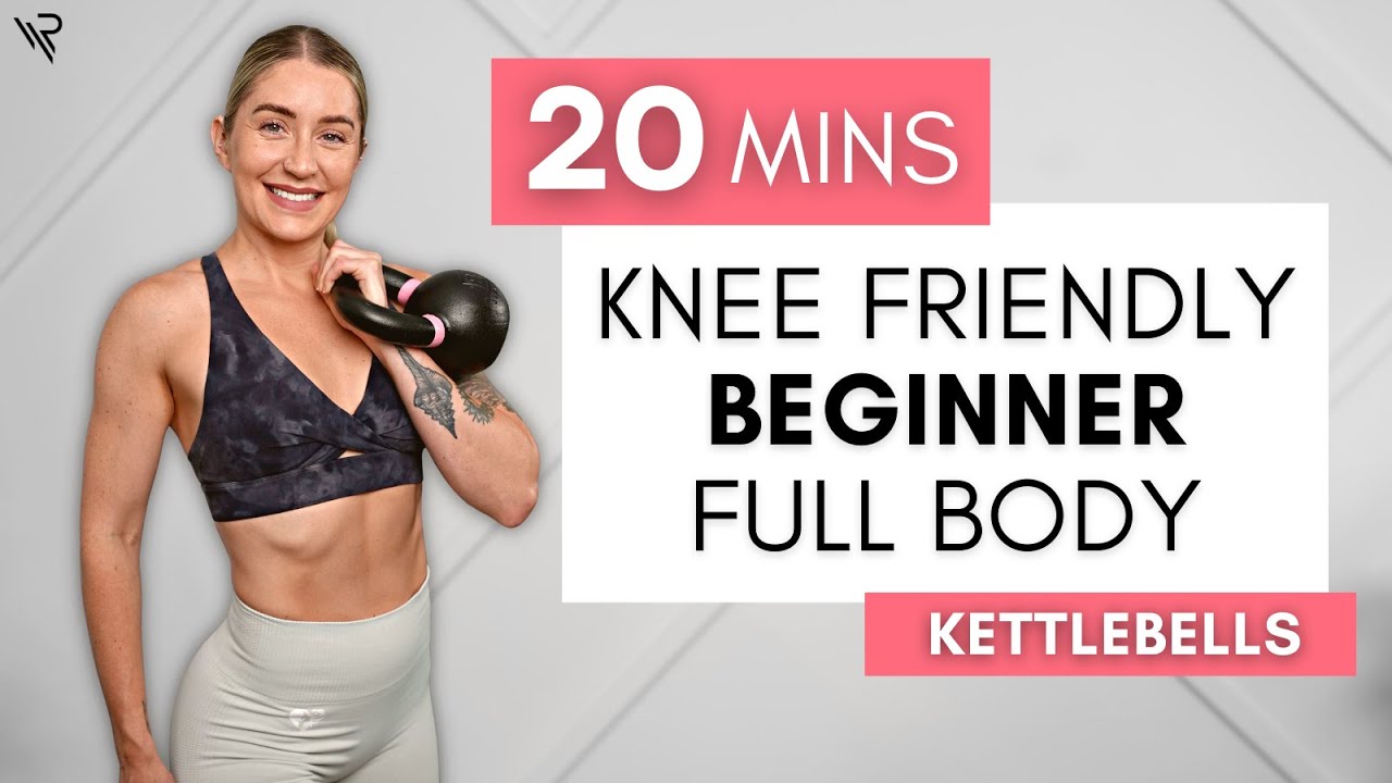 20 Min Full Body BEGINNER KNEE FRIENDLY Kettlebell (Vocal Instructions)