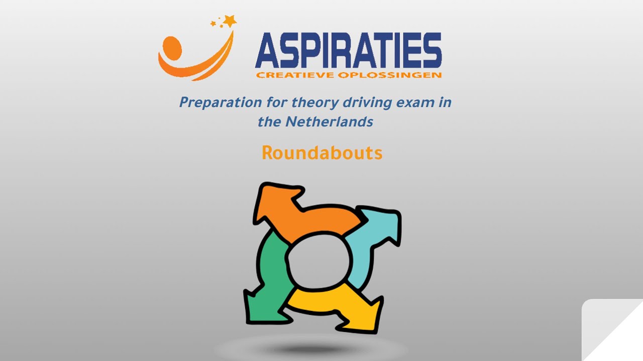 07 Roundabouts  - Theory exam CBR Netherlands 2022