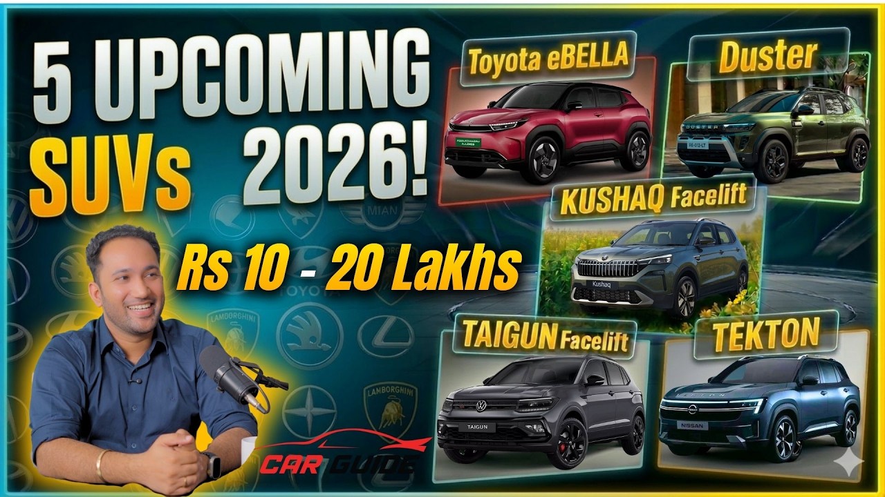Upcoming SUVs in 2026 🔥 Renault Duster - Skoda Kushaq - VW Taigun Facelift - Tekton - Toyota EV 🤯
