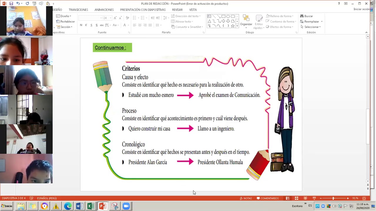 PLAN DE REDACCIÓN 4TO GRADO