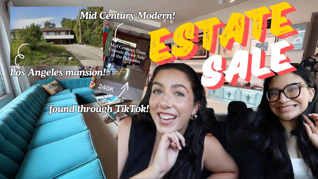 Thrift with me | GORGEOUS Mid Century Modern Estate Sale in LA!! ✨🤯 Home decor, clothing + haul!