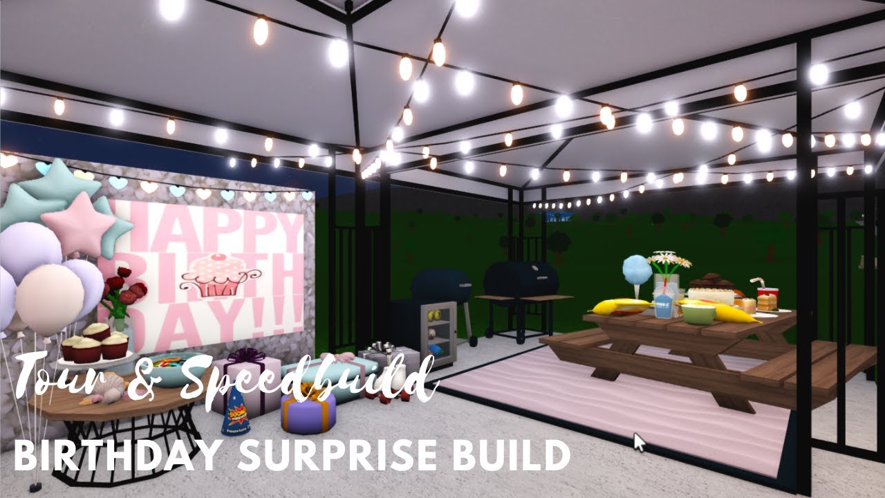 Birthday Party Surprise | Tour & Speedbuild | Part 1 of 1 | Bloxburg Roblox