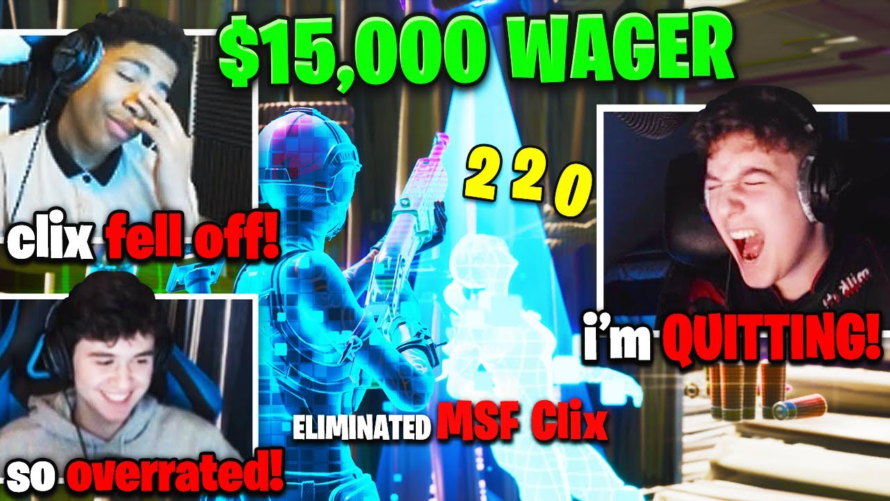 BUGHA CLIX & ZAYN *FINAL* $15,000 WAGER vs. UNKNOWN, KHANADA & OPS! (Fortnite)