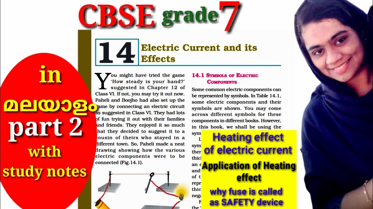 CBSE class 7 Electric current and it's effects in malayalam part 2