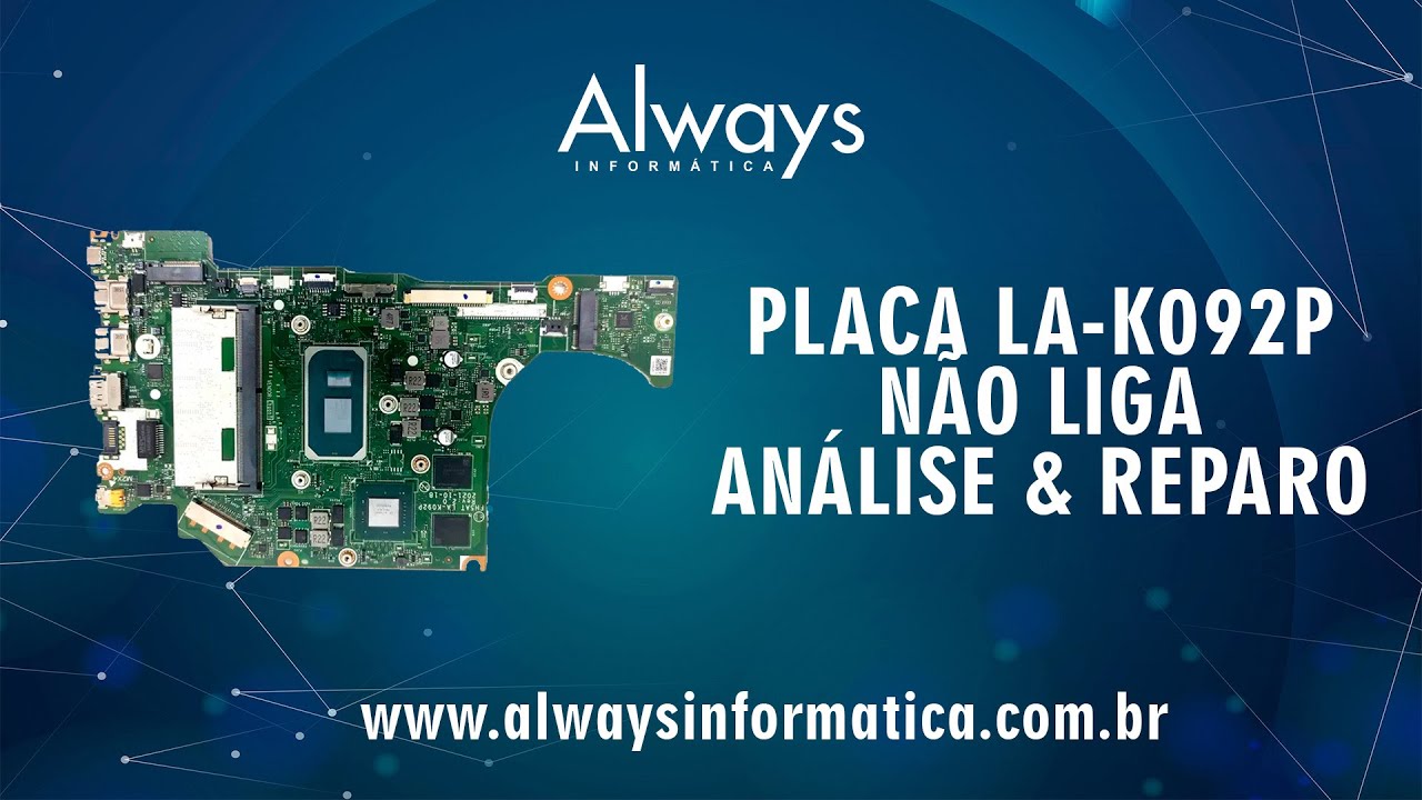 Notebook Acer Aspire 5 não liga. placa LA-K092P 