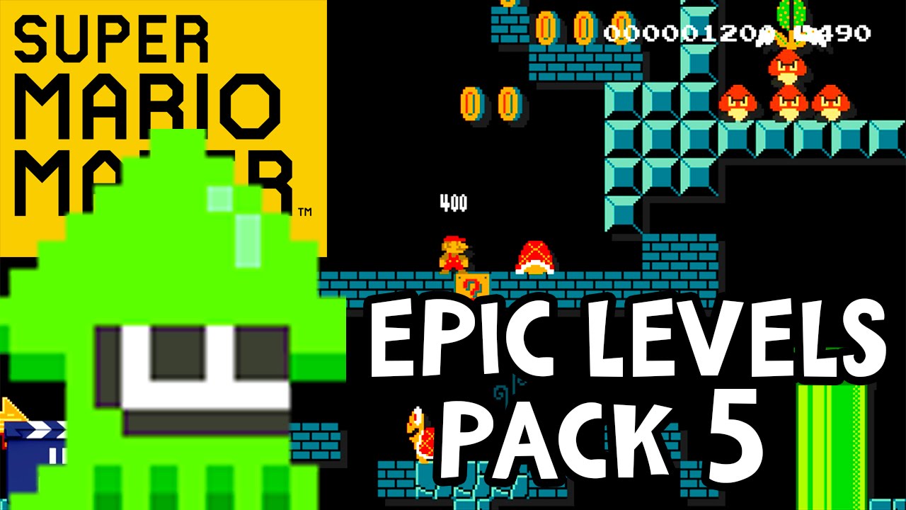 SPLATOON + MARIO?! Super Mario Maker Gameplay - Epic Levels Pack #5 (Wii U 1080p 60fps)