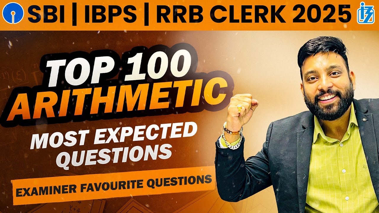 📈 SBI Clerk Quants 🎯 SBI Clerk Arithmetic Marathon 📘 Chapter Wise Revision 🚨 SBI Clerk 2025
