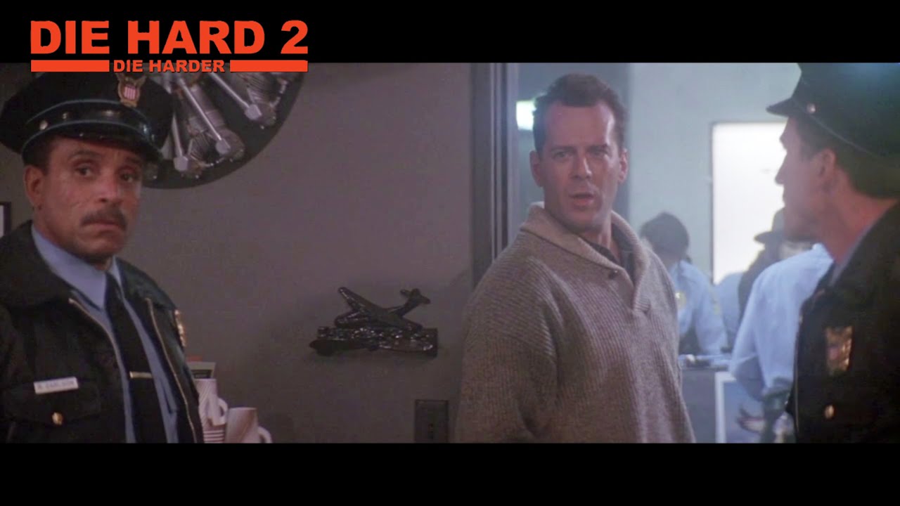 John McClane and ill-tempered airport police chief - Die Hard 2 (1990) HD
