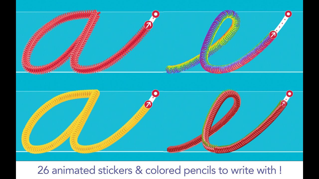 Writing Wizard Cursive Part 1 - Trace Letters & Words - best app demos for kids - Philip