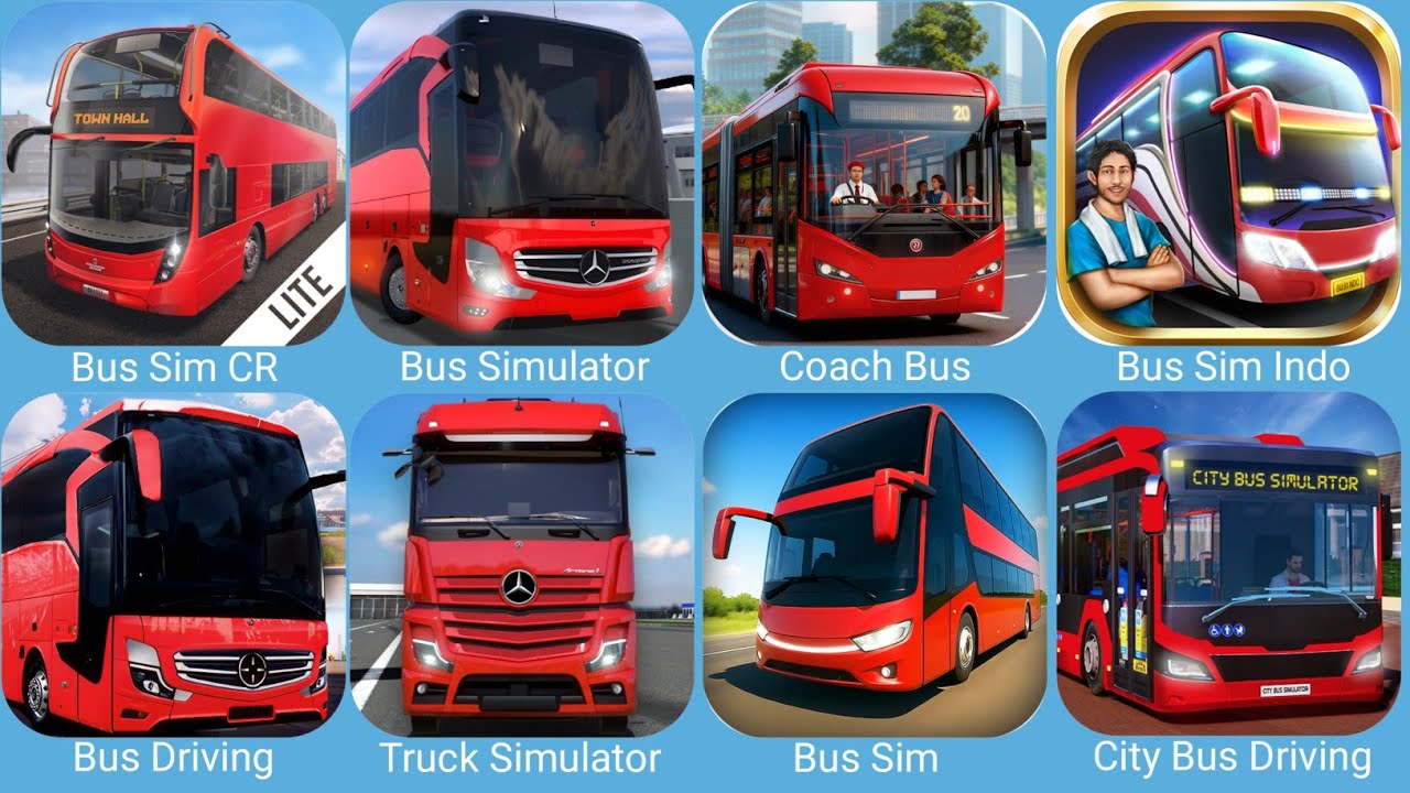 Bus Simulator CR,Bus Simulator Ultimate,Coach Bus Driving,Bus Simulator Indonesia,Truck Simulator