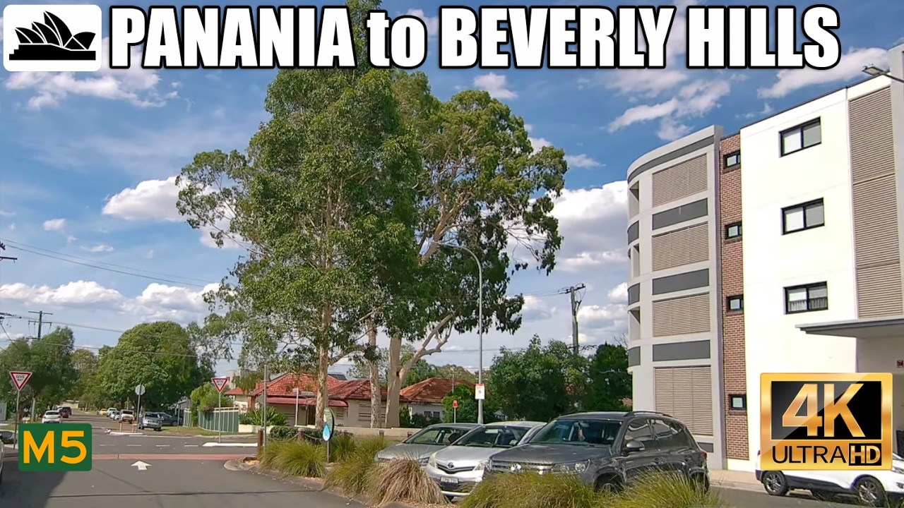4K Sydney drive: Panania to Beverly Hills via M5