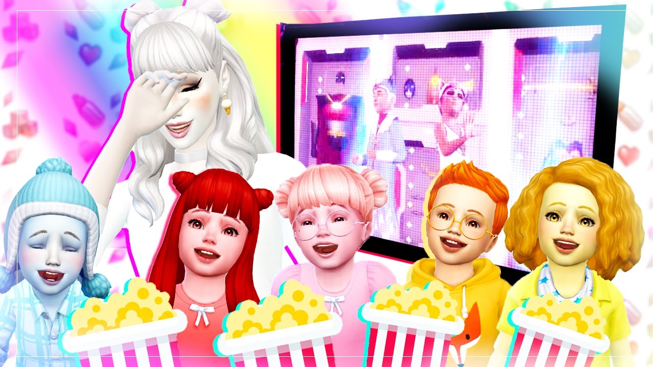 7 Toddler Challenge - The Sims 4 : Movie Night! Ep 7
