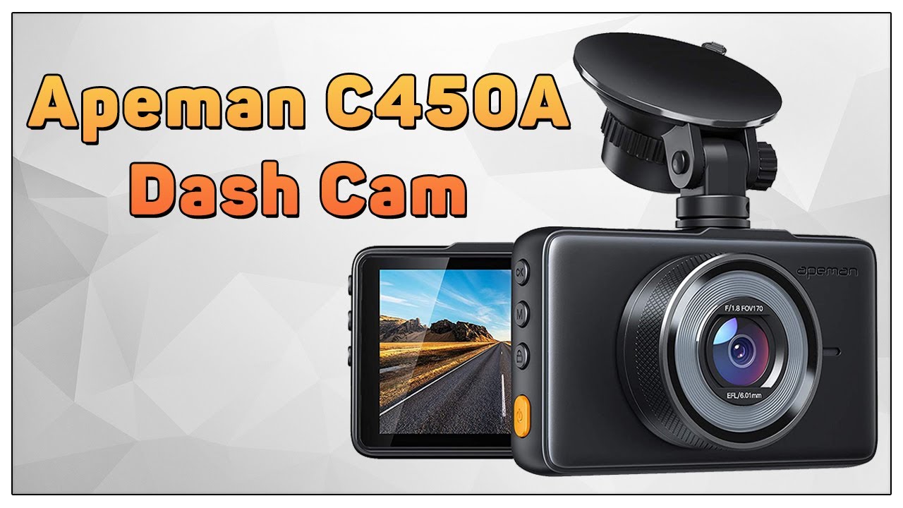 APEMAN C450A Dash Cam 1080P FHD DVR 30fps Night Vision