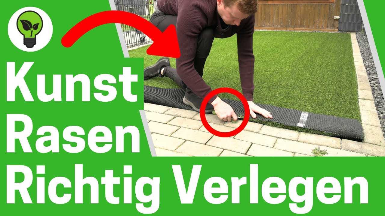 Kunstrasen Verlegen im Garten ✅ GENIALE ANLEITUNG: Wie Untergrund Vorbereiten & Kunstrasen Verlegen?