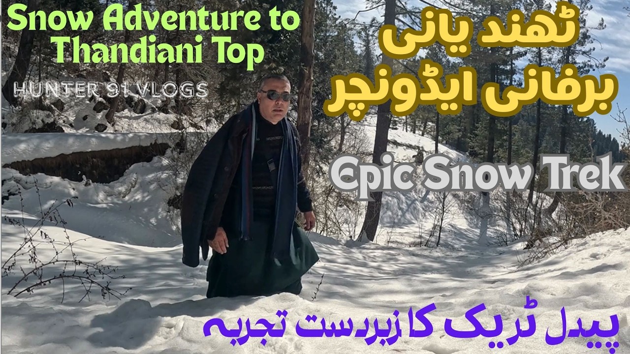 Walking to Thandiani Top After Road Closure | Snow Travel Vlog