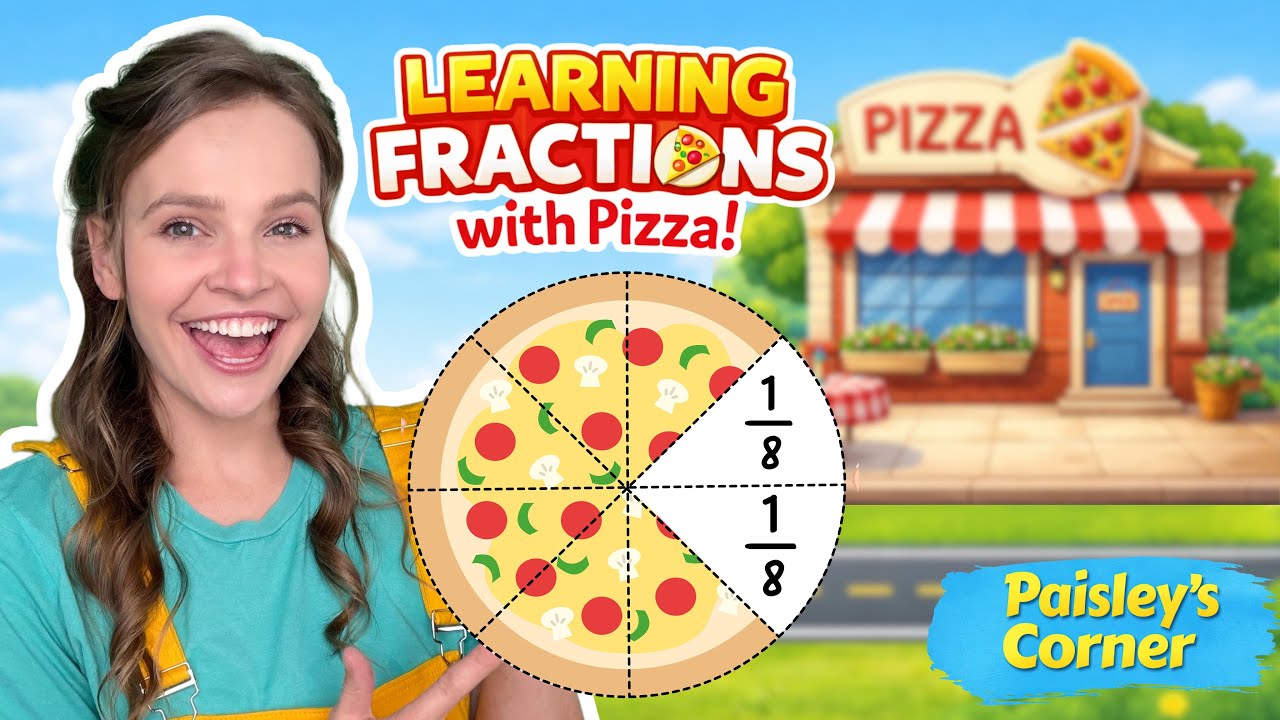 Learn Fractions with Silly Miss Lily at Cotton's Pizza Party 🍕 | Fun Math for Kids | Videos for Kids