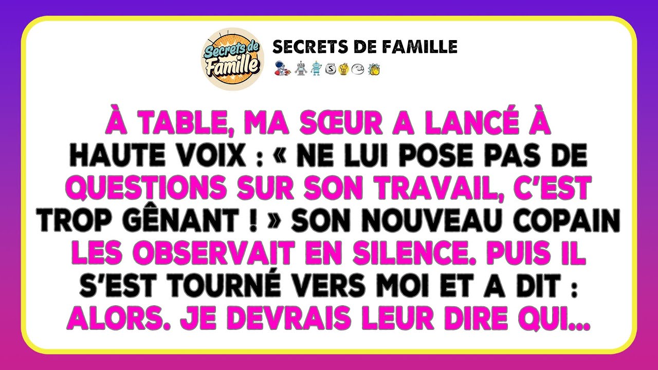 Ma Sœur S'est Moquée De Moi À Table, Jusqu'à Ce Que Son Mari Révèle La Vérité.