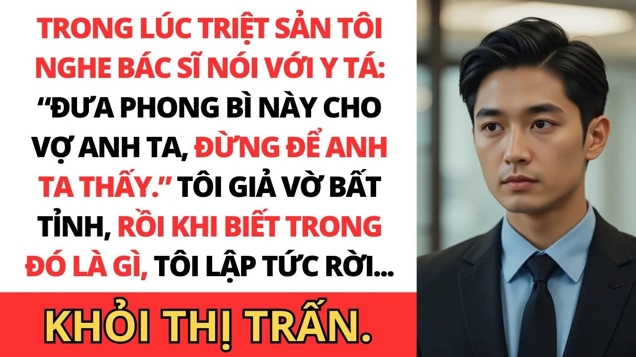 Trong lúc tôi đang triệt sản, tôi nghe bác sĩ phẫu thuật nói với y tá： “Đưa cái này cho vợ anh ta…