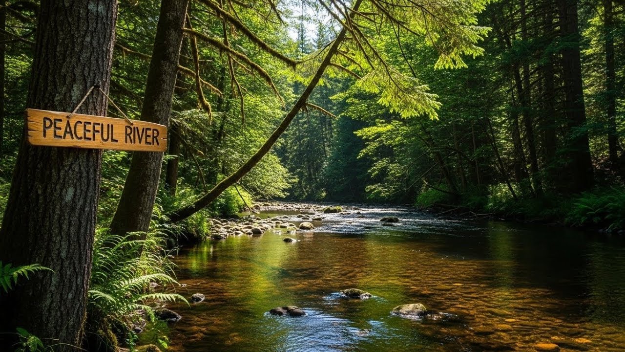 River Flow Through Forest 🌲🌊 Peaceful Soundscape for Sleep and Inner Peace #2122