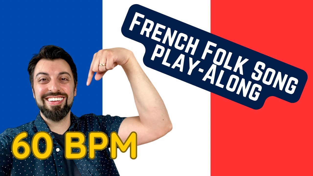 French Folk Song on Violin - 60 BPM Play-Along