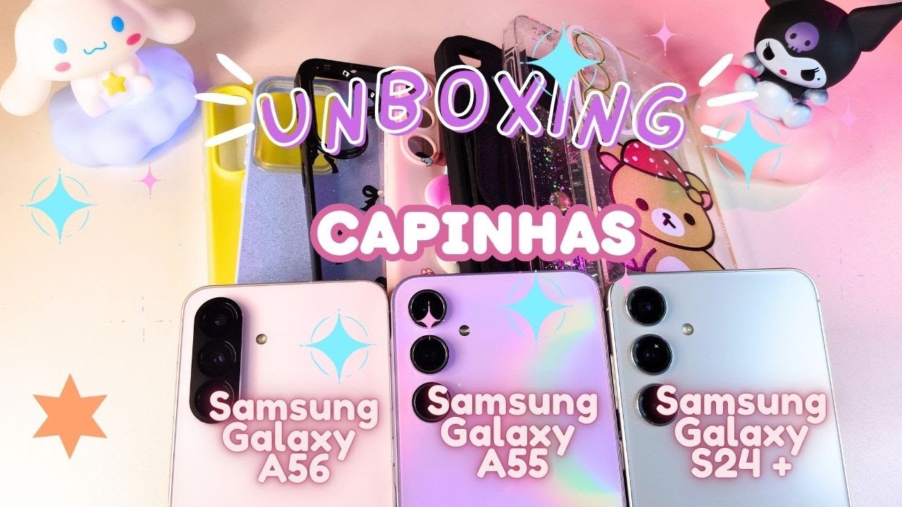 TOUR PELAS CAPINHAS NOVAS | MOSTREI MINHA COLEÇÃO DE CAPINHAS *Shopee* | Unboxing A55 A56 e S24 Plus