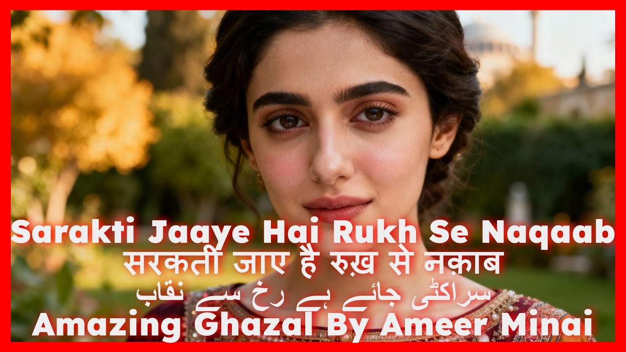 Melodious 🎵︎Sarakti Jaaye Hai Rukh Se Naqaab 🎵︎ सरकती जाए है रुख़ से नक़ाब 🎵︎ Ameer Minai Ghazal/غزل