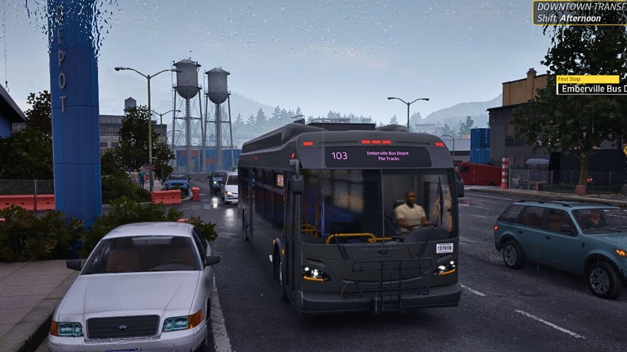 Relaxing Rain Ride Bus Bound Demo Driving