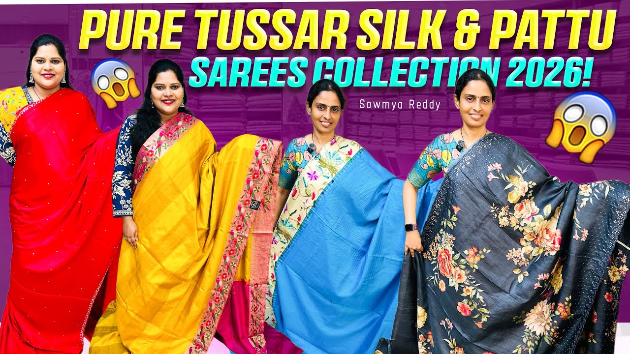 LUXURY Tussar Silk & Pure Pattu Sarees Collection 2026! (Prices Revealed)
