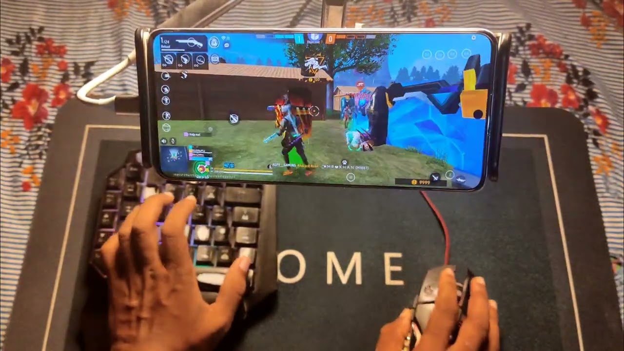 How to play free fire with keyboard mouse in mobile | ⌨️ 🖱📱 FREE FIRE 🔥