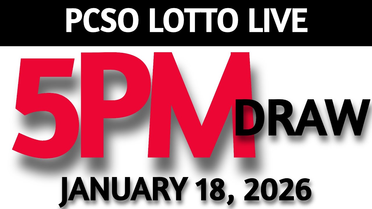 Lotto Result Today 5pm Draw January 18, 2026 Swertres Ez2  PCSO LIVE