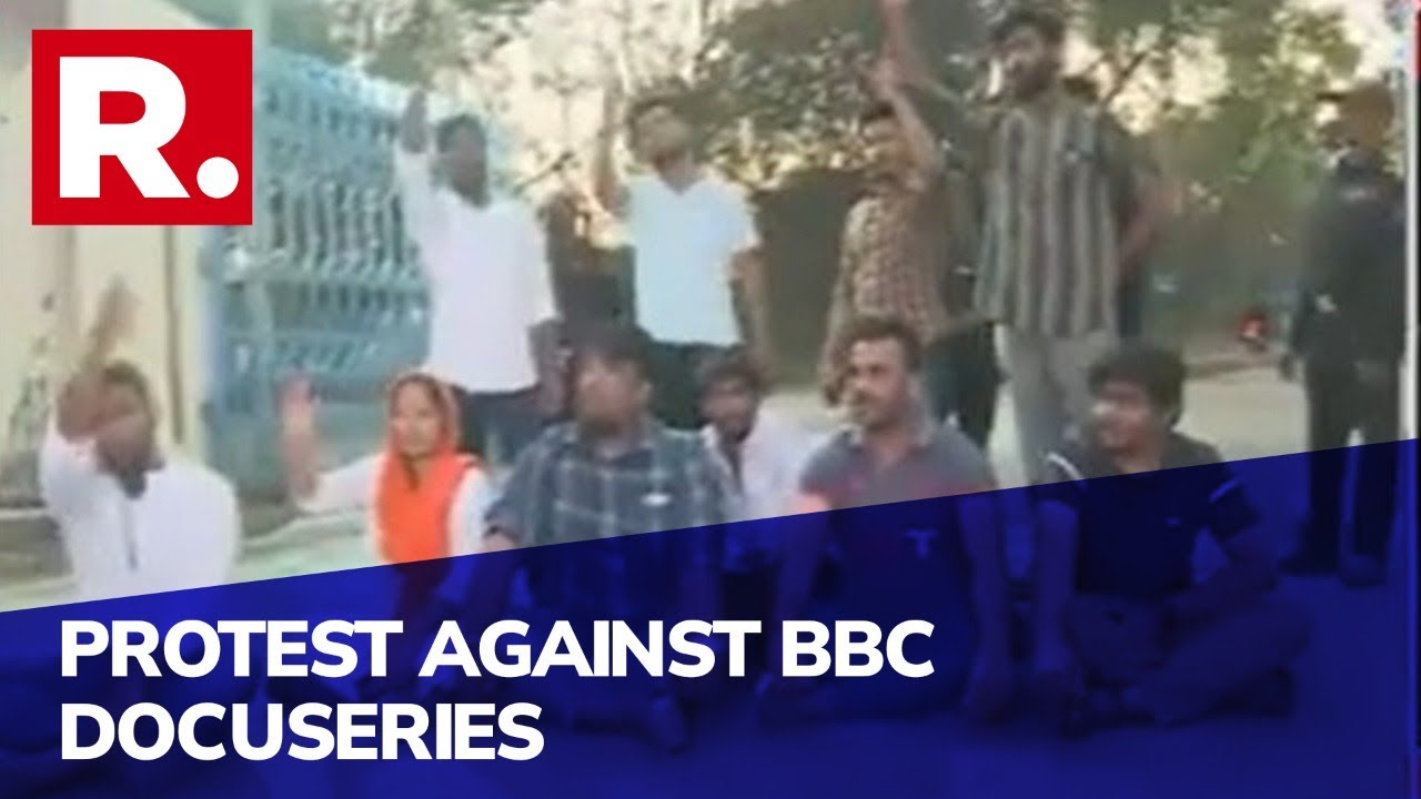 BBC Documentary Row: ABVP Stages Protest In Hyderabad University Against Docuseries