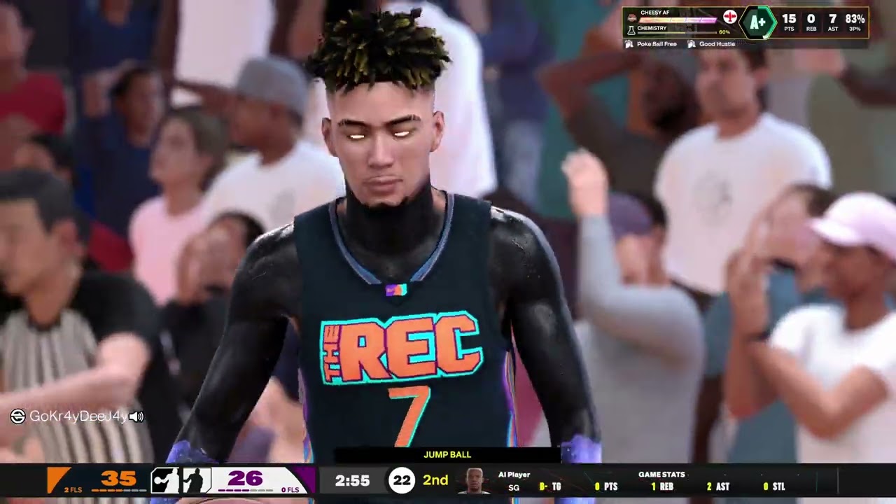 NBA 2K26 rec 20 points 15 assist 5 steals point guard  6'2