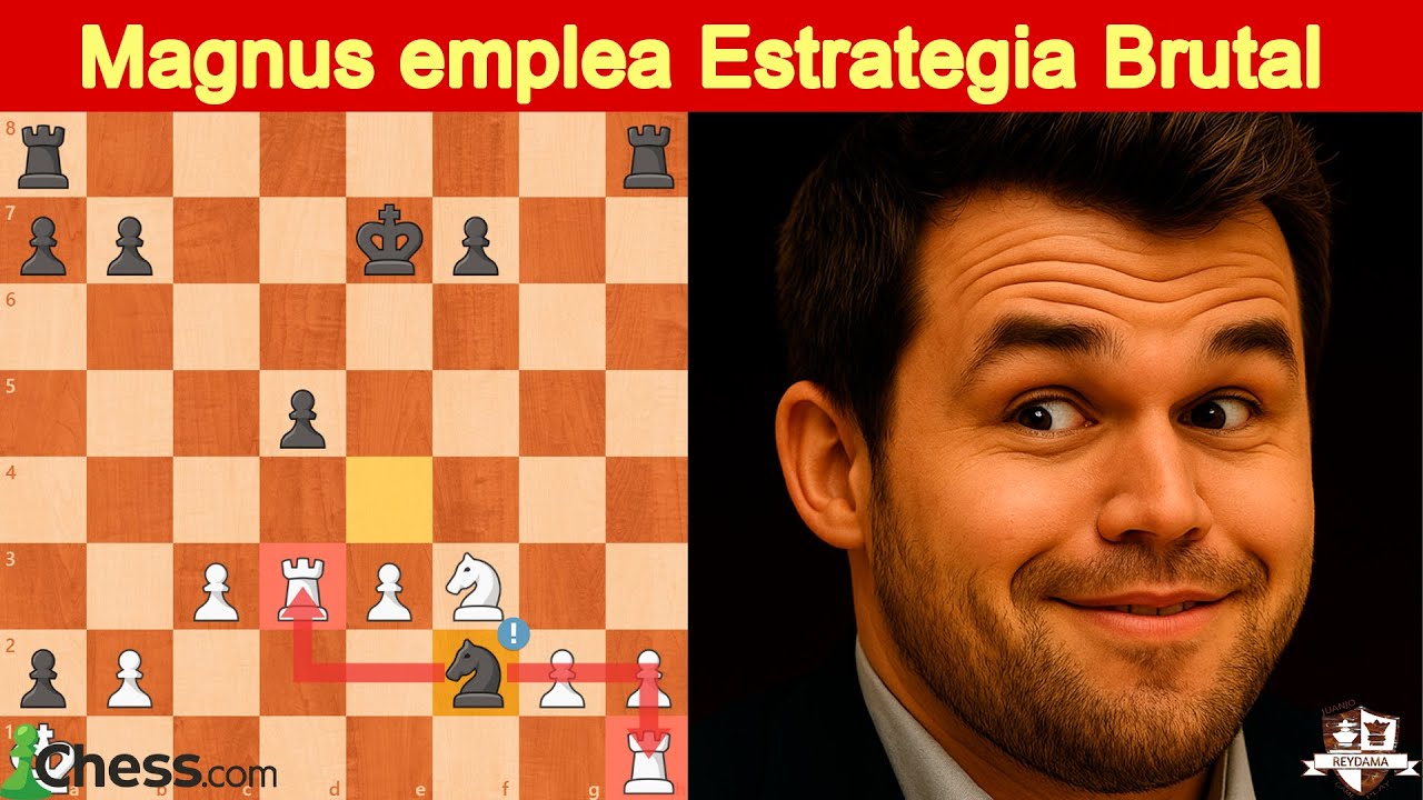 Magnus Carlsen se Deja dar un Doble con el Caballo pero Aplasta a su Rival!