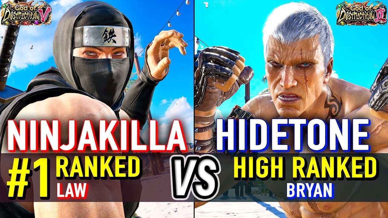 T8 🔥 NINJAKILLA (#1 Ranked Law) vs HIDETONE (Bryan) 🔥 Tekken 8 High Level Gameplay