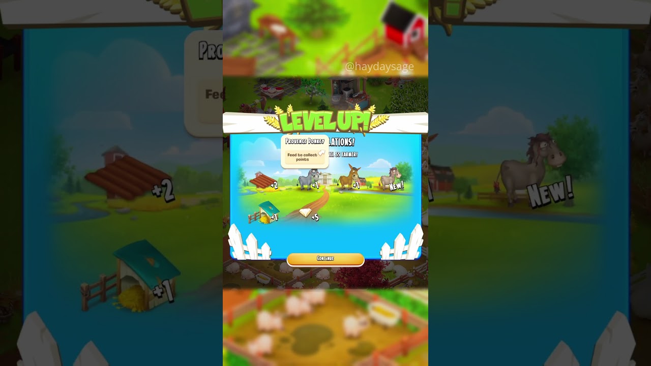 LEVEL UP TO 55! NEW DONKEY'S UNLOCKED! 🐴💎 #hayday #haydaylevelup #haydayfarm #haydaysage