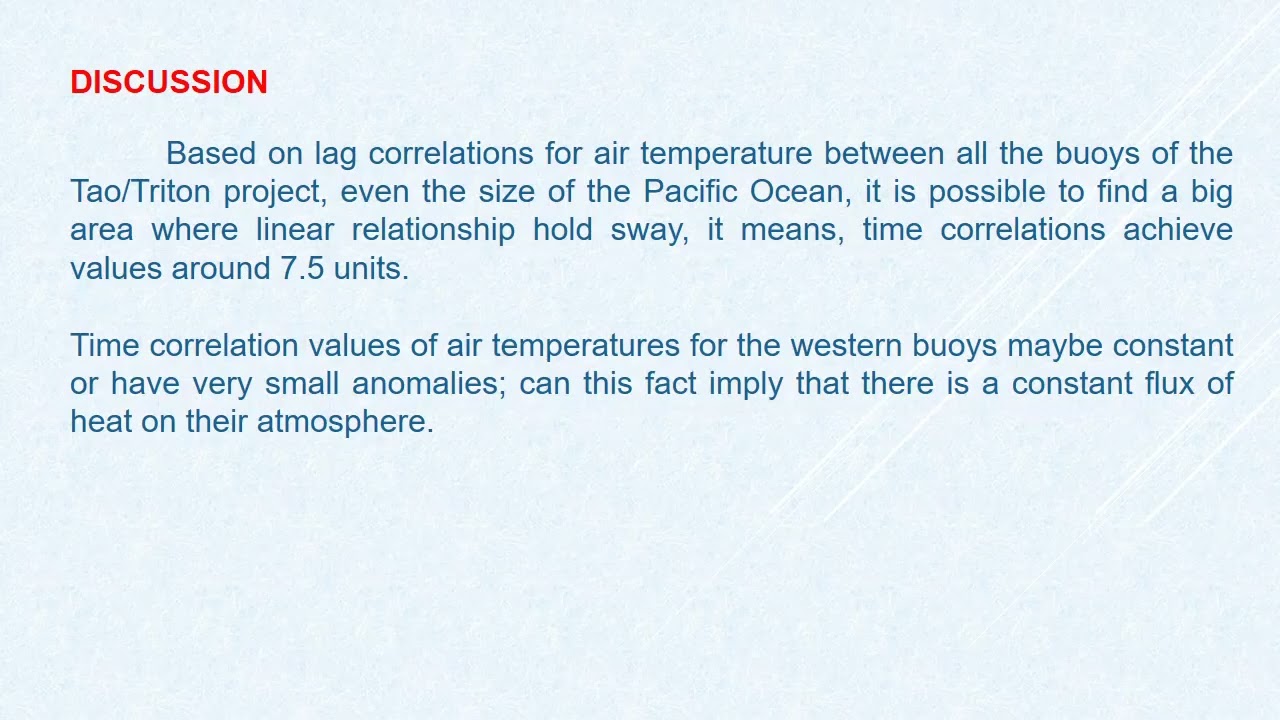 LINEARIZATION OF AIR TEMPERATURES ON THE PACIFIC OCEAN ON THE EQUATORIAL LINE