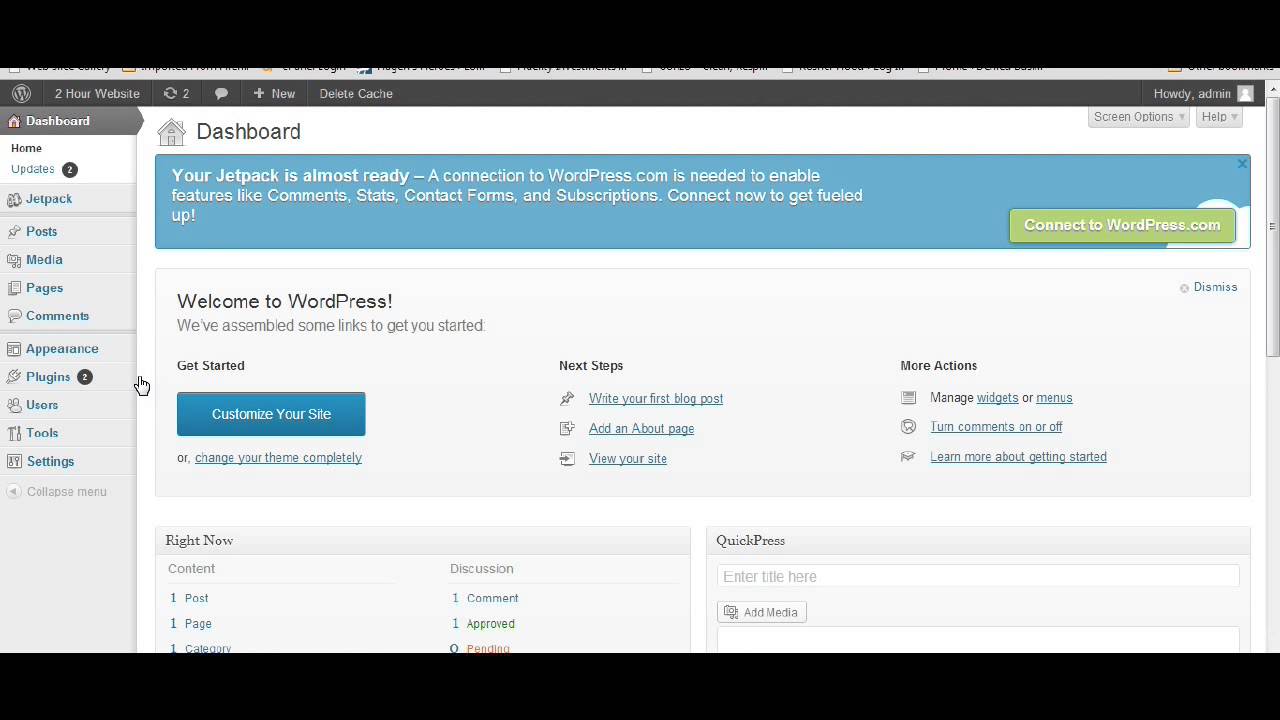 How To Build A Website: WordPress Default Theme and General Settings
