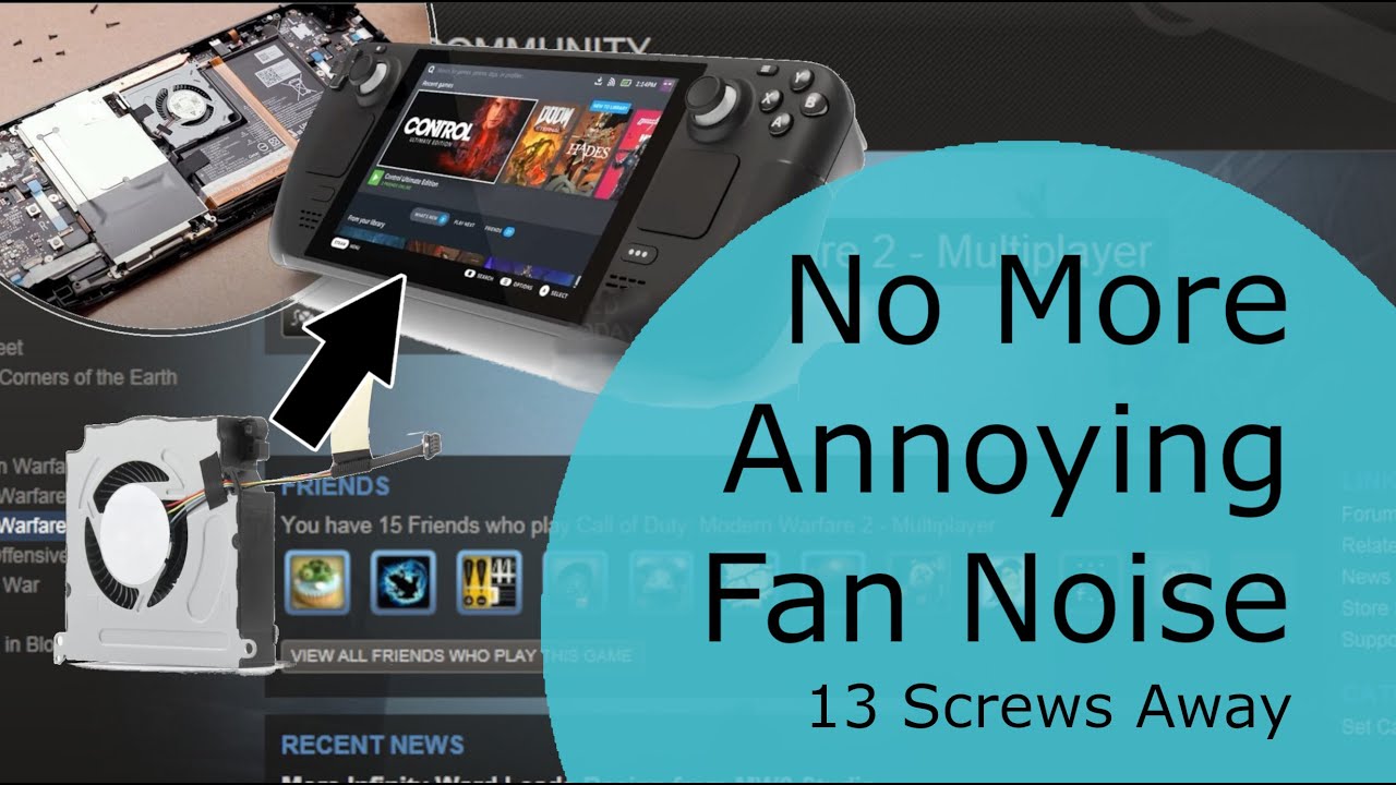 Steam Deck Fan Replacement - 13 Screws is all it takes to fix that fan