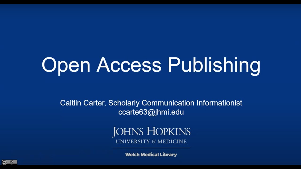 Open Access Publishing Welch Class