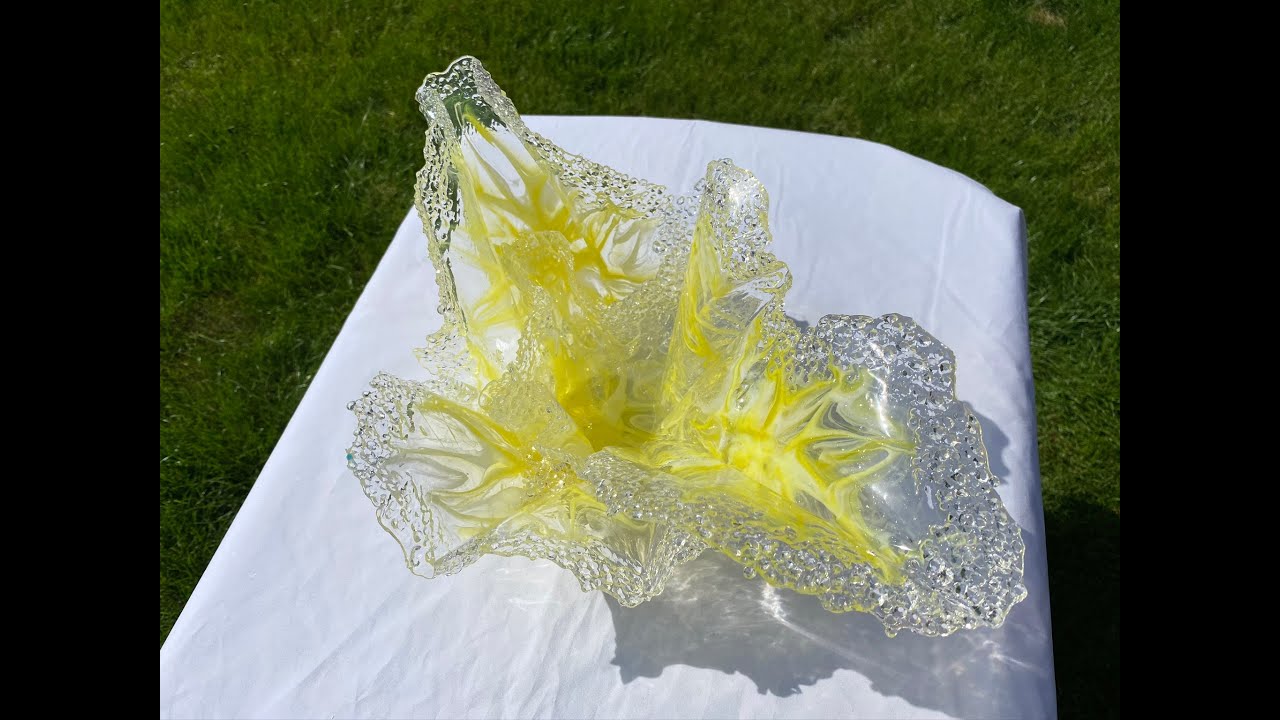 227 - Resin Art -  Beginner Resin Sculpture 3D Bloom  - Elegant, Bright, Happy piece I LOVE THIS