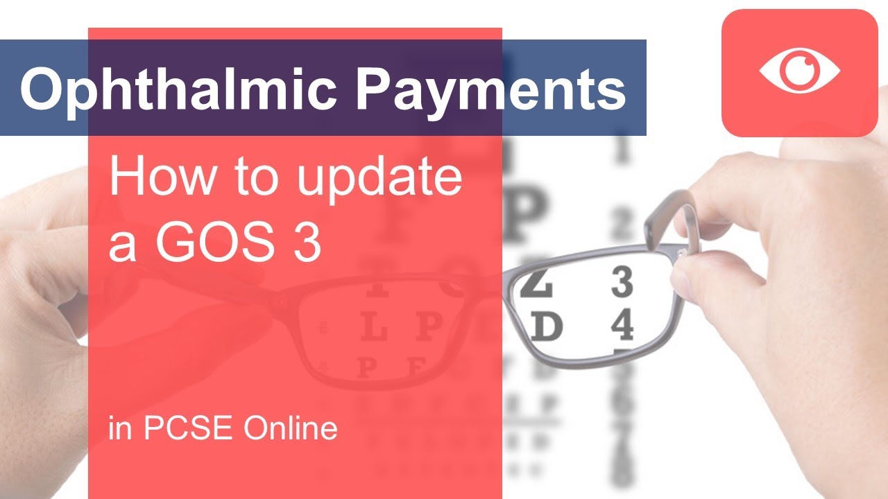 Оплата офтальмологических услуг &mdash; Как обновить GOS 3 с помощью PCSE Online