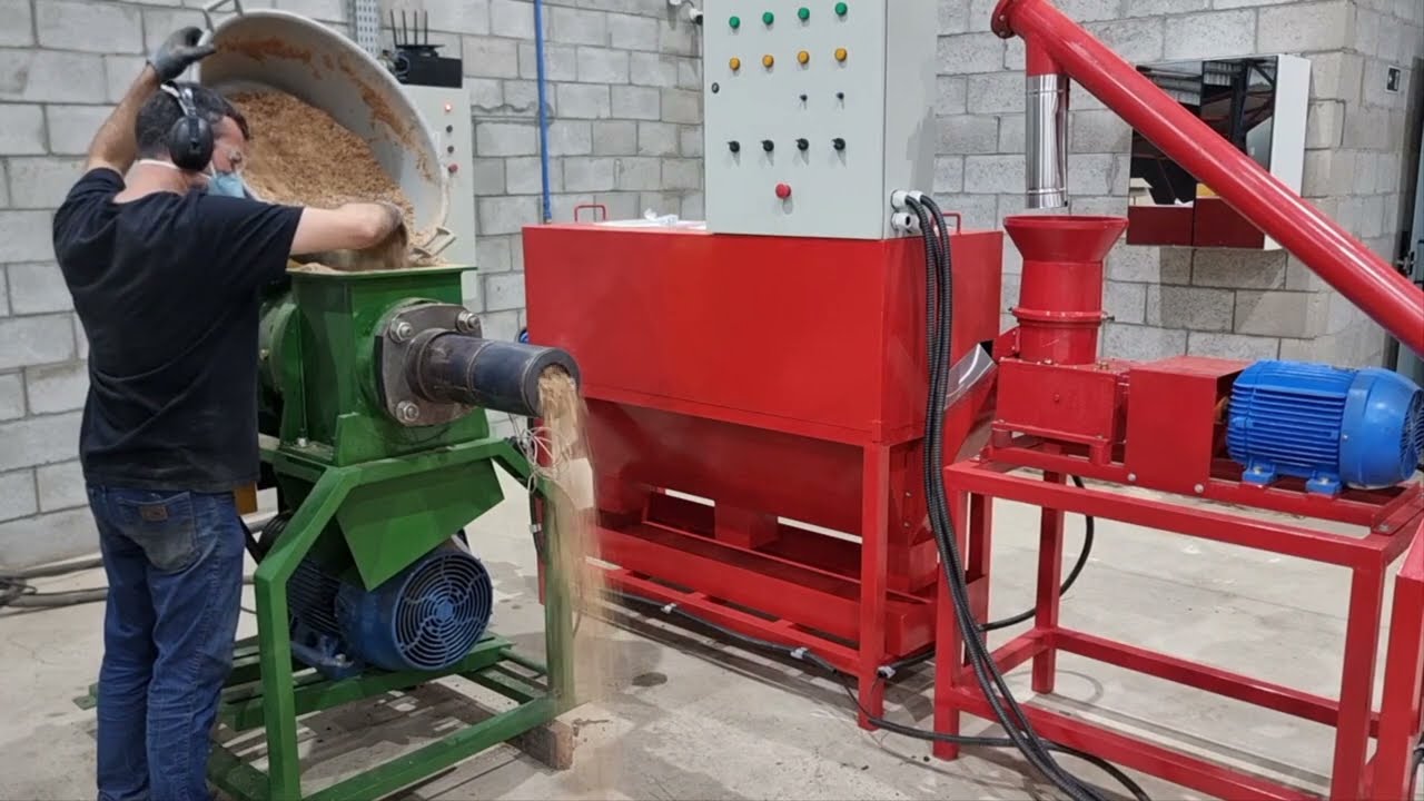 Briquetes de Madeira Teca - Briquetadeira 50cv #pelet #Briquetadeira #sawdust #queima