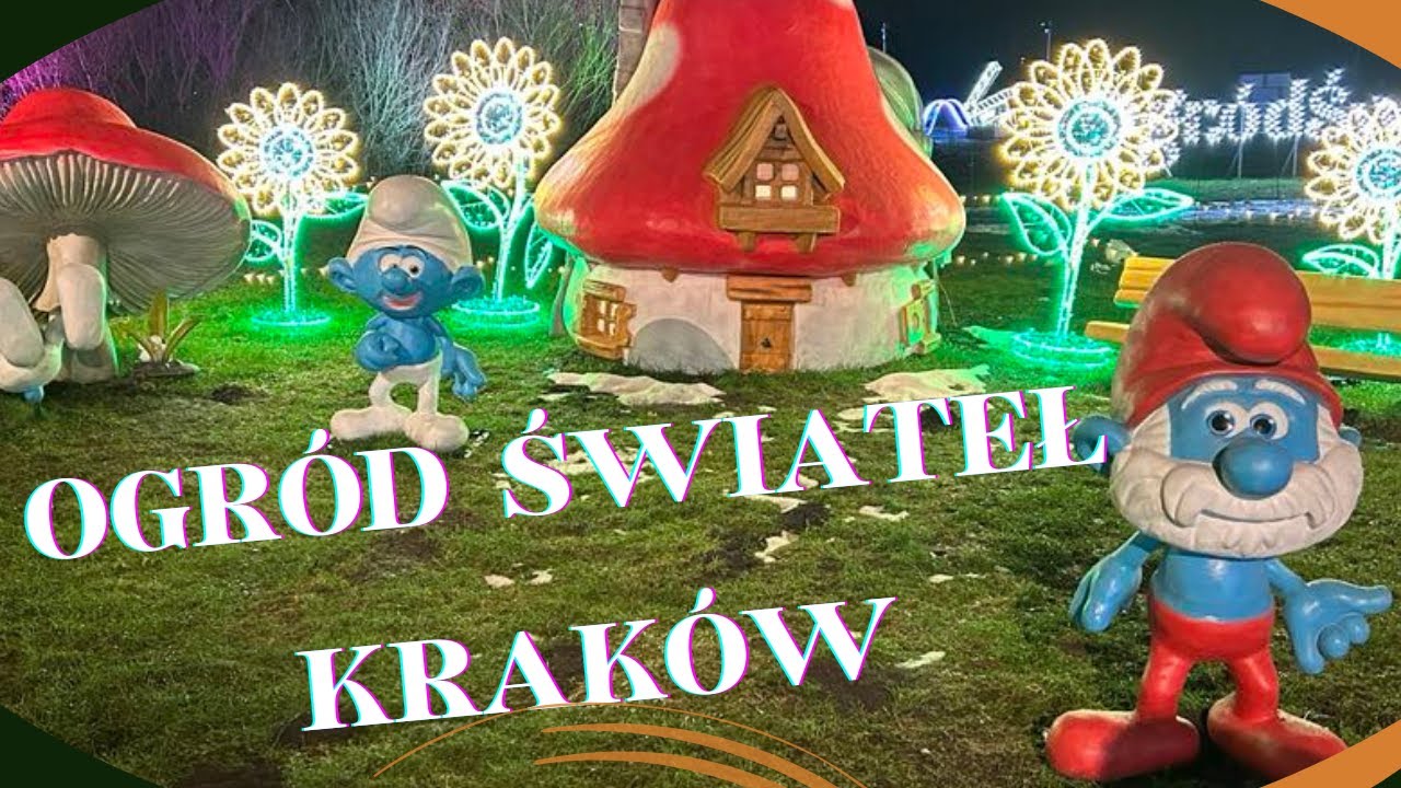 🇵🇱 OGRÓD ŚWIATEŁ SMERFY - KRAKÓW 2023 / GARDEN OF LIGHTS SMURFS