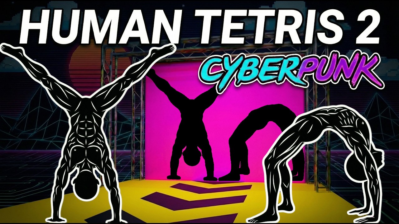 HUMAN TETRIS CO-OP 2 Player |CYBERPUNK| Couple's Reflex Challenge | Immersive Interactive Game |