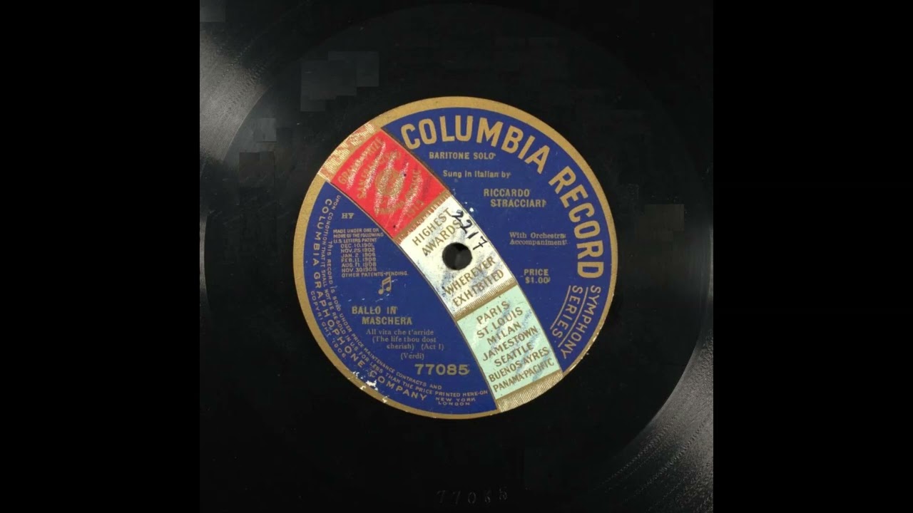 Ballo in Maschera - Alla vita che t'arride (The Life thou Dost Cherish) - Riccardo Stracciari