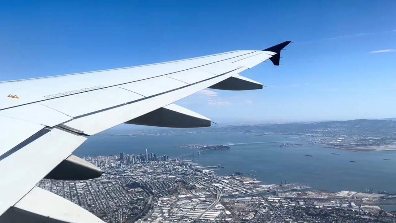 Delta Airbus A320 Pushback, Taxi, and Takeoff from San Francisco (SFO)