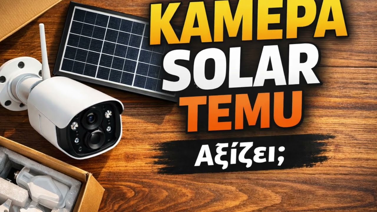 Temu Solar Security Camera WiFi – Αναλυτικό Unboxing & Πραγματικά Πλάνα
