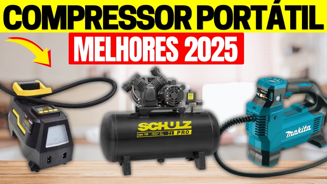 Qual MELHOR COMPRESSOR DE AR PORTÁTIL de 2025? ✅ (TOP 5 CUSTO BENEFÍCIO)